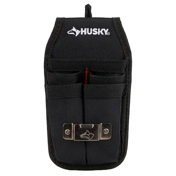 5 in. 5-Pocket Black Four Barrel Tool Belt Pouch