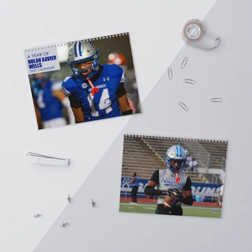 Nolan Xavier Wells Football NXW Graphic Calendar 2027 ver2