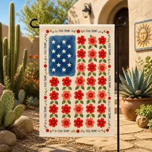Subtle Anti Trump Garden Flag, Patriotic Summer Porch Decor, 4th of July Political Yard Flag(Pole, Hooks, Or Fasteners Are Not Included)