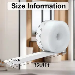 No-Tool Home Upgrade  32.8Ft Weather Stripping Tape | Soundproof Door Seal Strip for Apartment Essentials, Dorm Rooms & Office Privacy