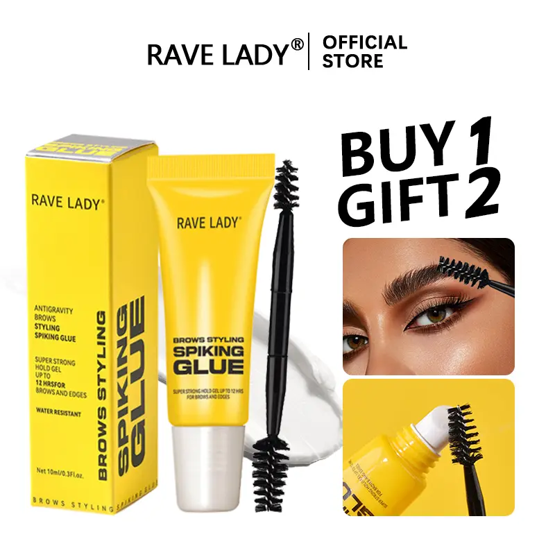RAVE LADY Brush-On Eyebrow Gel Cosmetic - Alcohol-Free, Waterproof, Long-Lasting Makeup Product, Brow Defining Liquid Tint, Color Correction, Natural Brows, No Harmful Additives, Regular Edition, For Adult All Skin Tones, At-Home Use, Single Item