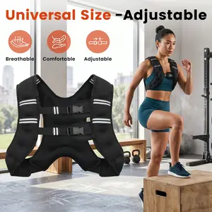 12LB Weighted Vest for Men Women Adjustable Reflective Workout Running Training Vest for Strength Jogging Walking