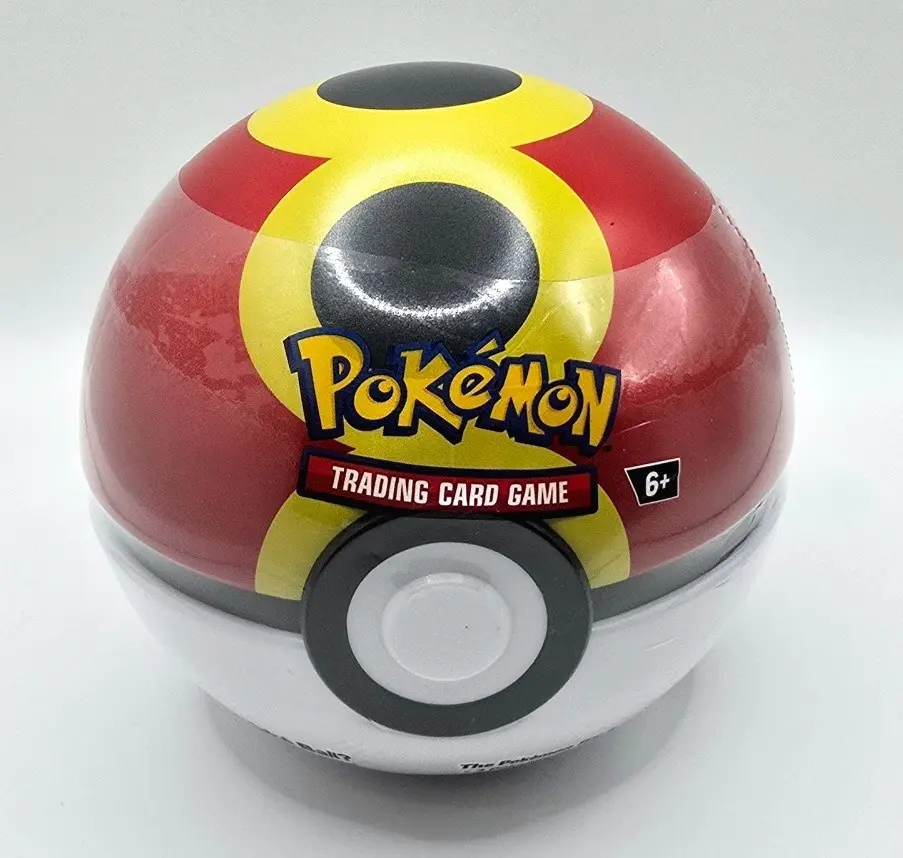 Pokemon TCG Trading Card Game Repeat Ball Poke Ball Tin, Contains 3 Booster Packs Plus 2 Sticker Sheets