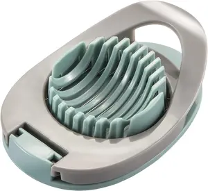 2-in-1 Egg Slicer and Strawberry Cutter, Heavy Duty Stainless Steel Wire Kitchen Tool for Meal Prep (Green)