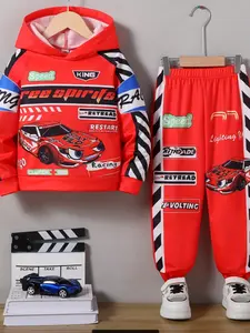 Boys Motorcycle Speed Racing Suit Set 3D Print New Arrival, Casual Sports Wear for Middle School Kids, Trendy Clothing, Motorcycle Outfit