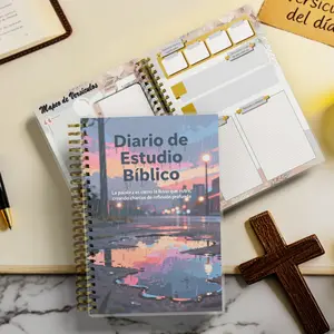 Christian Women's Verse Mapping Notebook & Daily Devotional Planner | A5 Undated Logbook with Thick Paper, Spiral Binding, Application Prompts, and Structured Layouts for Quiet Time (Spanish Version)