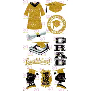 Graduation Flair GOLD Yard Card (Available in Glitter & Plain)