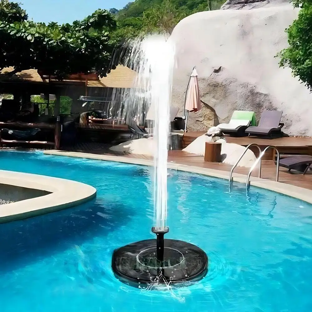 Outdoor Solar Fountain Pump, 1 Count Minimalist & Convenient Water Fountain For Garden, Patio, Bath, Pond, Swimming Pool, Garden Decor