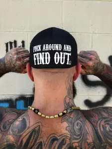 FUCK AROUND BACK STYLE FLEXFIT HAT