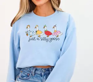 Just A Cute Goose Sweatshirt | Cute Funny Cute Goose Tshirt | Funny Fruit Goose Shirt | Pride Prejudice Funny Goose Shirt Tee Sweatshirt