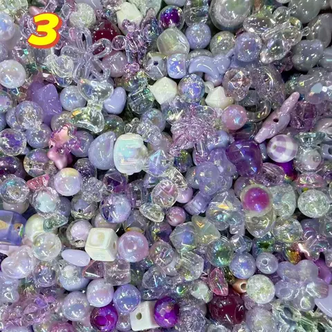 [Beads Only]$11.9 Solid Color Beads Clearance Sale Limited Deal | Acrylic Bead Mix for DIY Craft Bracelets Phone Charms Necklaces Limited Time Only