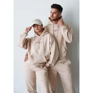 Mental Wealth Club Sweat Set - Cotton & Fleece Hoodie & Pants Set with Adjustable Fit, Embroidery Detail, and Casual Style