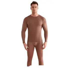 Ultra-Thin Self Heating Thermal Underwear Set For Men With Skin Care Technology Seamless Design Second Skin Comfort In Extended Sizes