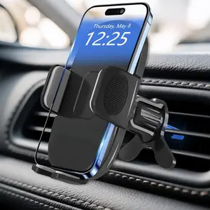 Phone Holder for  Vent [2025 Upgraded Clip] Cell Phone Mount Hands Free Cradle Air Vent for  16 Pro Max and Universal Smartphone (Black)