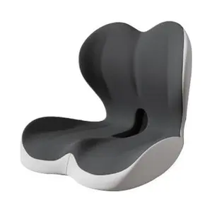 【2026Upgraded Lumbar Support & Non-Slip Strap】Memory Foam Seat Cushion for Office Chair, Car - Extra Thick & High Back Cushion Relieves Back/Leg/Hip Pain, Skin-Friendly & Washable