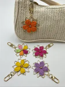 Boho Straw Bag Charm, Stylish Playful Charm, Boho Style Handmade Straw Bag Accessory, Perfect for Beach Vacation & Daily Use, Unique Gift Idea