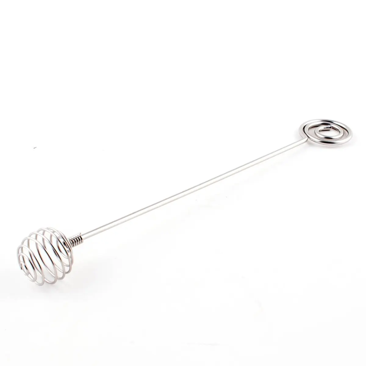 BarConic® 8-Inch Stainless Steel Spiral Spring Dipper-Stirrer with Spiral Attachment, Specialty Kitchen Utensil for Mess-Free Reach & Reaching into Deep Jars, Swirl Tip Design, Spiral Spring Shaped