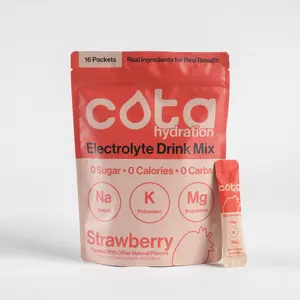 Cota Hydration Electrolyte Drink Mix | Strawberry Flavor | Refreshing Taste | Sugar-Free | All-Natural