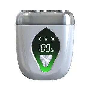 MINIKTI Electric Body Shaver - Groin Hair Trimmer, Men's Spherical Trimmer - Replaceable Ceramic Blade Heads, USB Charging, Waterproof Male Grooming Shaver, Safe and Fast Gift, Cordless, Gentle Trimming, Quick Shaving
