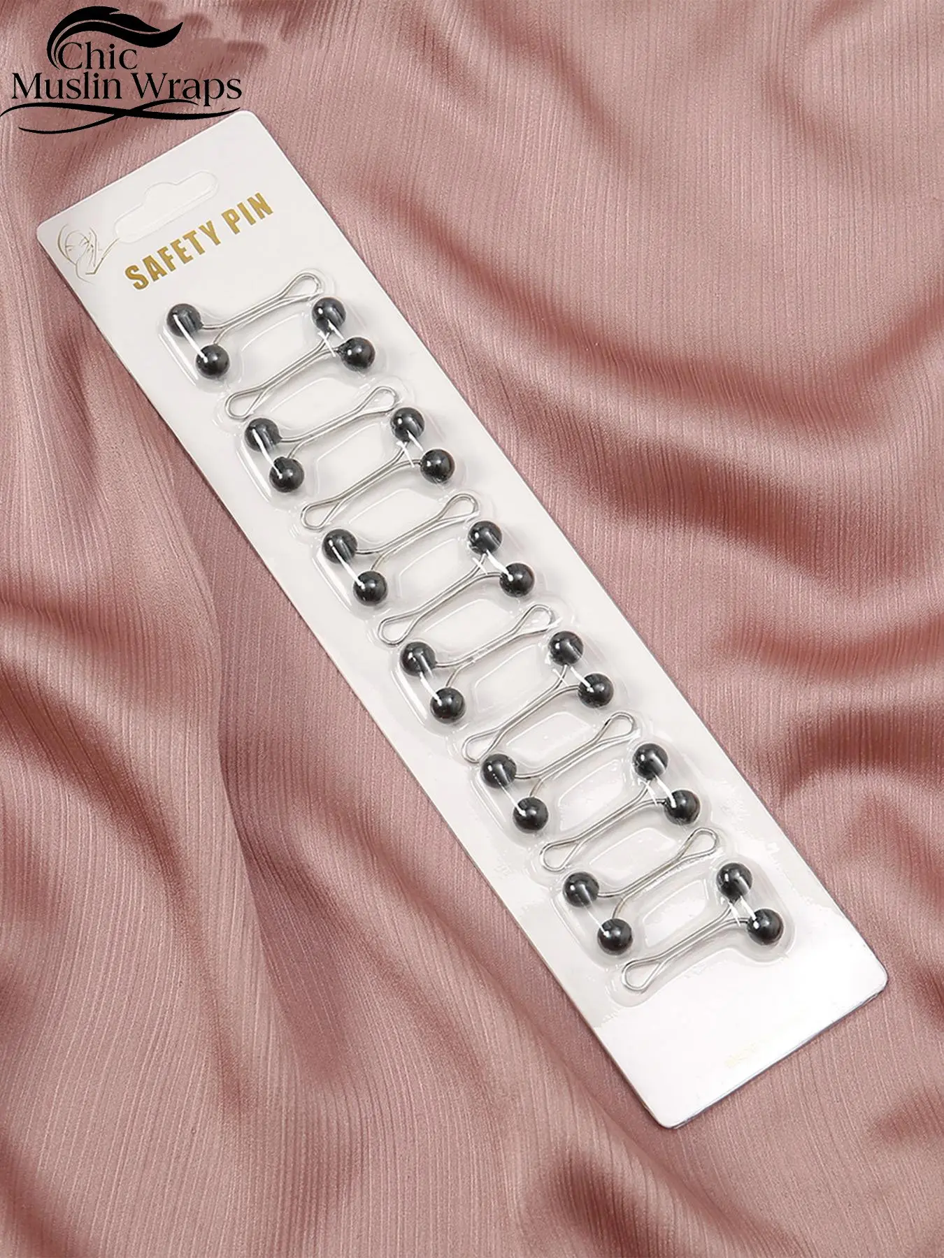 12-Piece Muslim Hijab Buckle Set For Muslim, Modesty Modern Scarf & Shawl Accessories, Islamic Headscarf Safety Pins Buttons, Wedding Dress Decoration