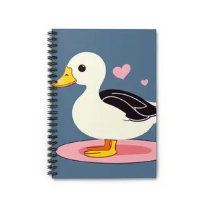 Cute Duck Notebook - CreativeBunnieStudio - Spiral Notebook, Aesthetic Notebook, Cute Duck Notebook