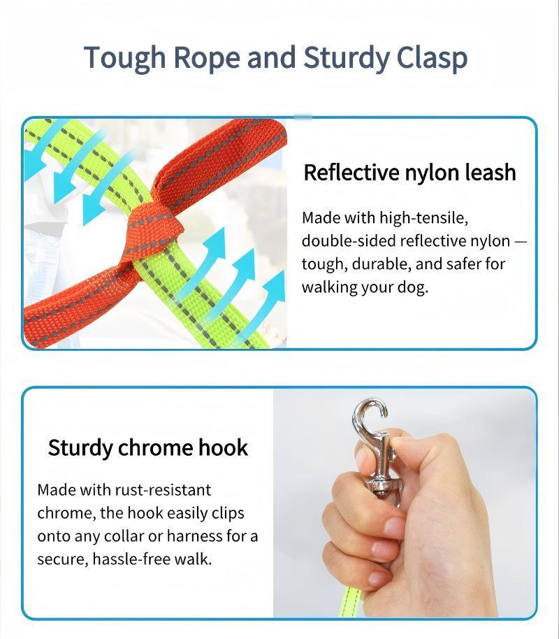 Iyoshop No-Tangle Dual Dog Retractable Leash with Ergonomic Soft-Grip Handle - 10FT Auto-Untangle Lead, Leather Safety Hook, Adjustable Stainless Steel Martingale Collars (30 lbs Each) for Medium Dogs, Outdoor Use Plain Collars & Harnesses Set