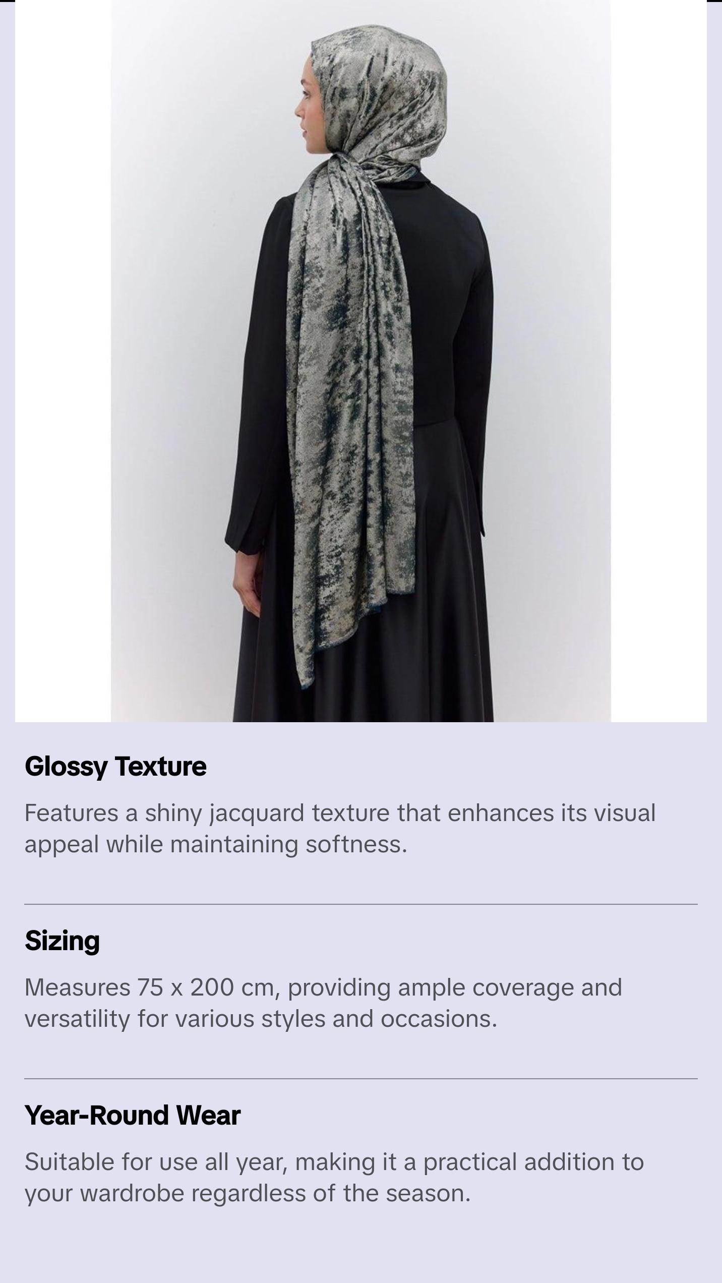 Luxury Shine Hijab Shawl - Emerald