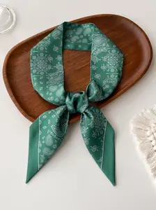 Women's Ditsy Floral Print Kerchief, Casual Versatile Scarf for Women, Floral Pattern Shawl, Fashion Accessories for Daily Wear, Trendy All-match & Exquisite Scarf for Birthday Gift