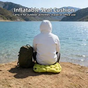 Outdoor moisture-proof inflatable cushion camping single portable carry-on fart cushion thickened moisture-proof foldable office seat cushion