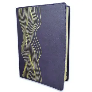 Biblia de Estudio del Diario Vivir Letra Grande RV1960 imit. piel morado oscuro con índice