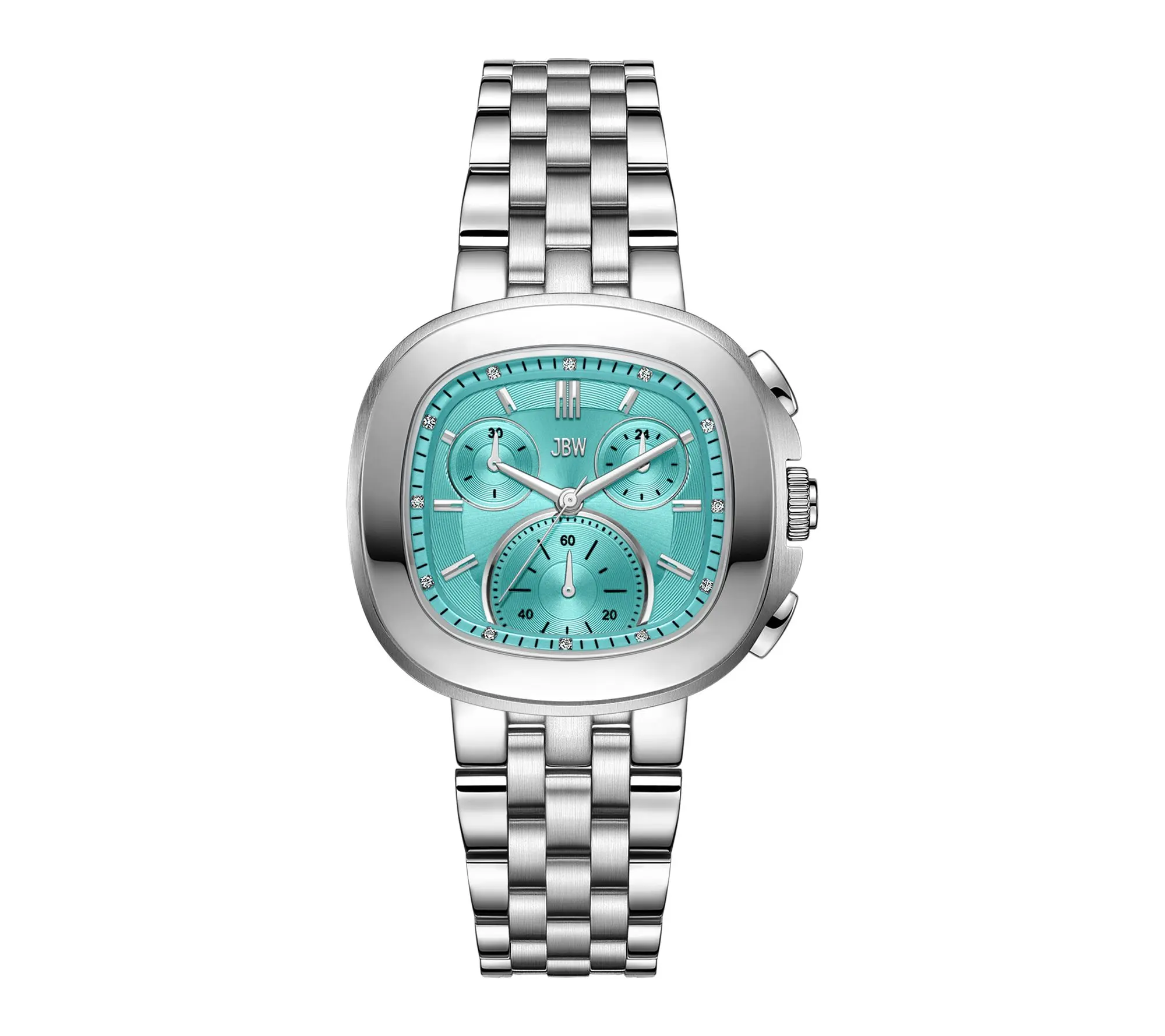 JBW Men's Coast Stainless Lab Grown Diamond Teal Dial Watch JBW Men's Coast Stainless Lab Grown Diamond Teal Dial Watch