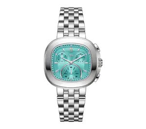 JBW Men's Coast Stainless Lab Grown Diamond Teal Dial Watch