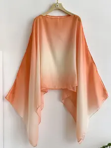 Women's Summer Lightweight Thin Sun Protection Shawl, Fashion Gradient Design, Perfect for Travel & Photography, Versatile Top, Summer Scarf