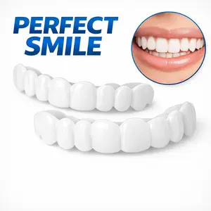 【3PC】 Temporary Repair SmileKits  Cosmetic Smile Cover for Teeth  Snap On Veneers  Visual Look Enhancer  Instant Confidence - Natural White & Comfortable  Adjustable  Reusable  for Party & Daily