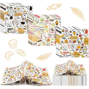 300 count Deli Wax Paper Sheets 12 x 12 Inch Sandwich Wrap Paper  Proof Disposable  Tray Basket Liners for Kitchen Picnic BBQ  Festival Party