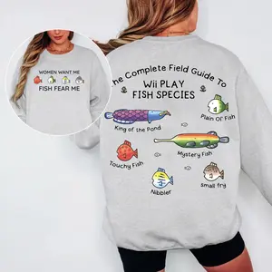 Women Want Me, Fish Fear Me - Wii Play Fishing Meme Sweatshirt, Wii Play Fishing Game Shirt, Quote Game Shirt, Unisex Clothing Tee, Graphic Tees