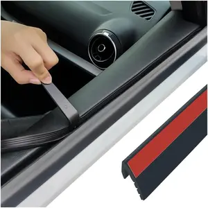 13Ft Car By Rubber Seal Strip,Silent & Dustproof Rubber Car Window Seal Strip,Universal V-Shaped Self Adhesive Automotive Window Seals Trim with Installation Tool