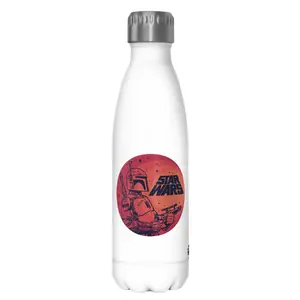 Star Wars Boba Fett Printed Retro Circle Insulated Portable Stainless Steel Water Bottle