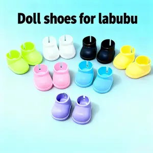 Labubu Shoes Suitable for 17cm(6.7in) Labubu, Rain Boots, universal shoes for First ,Second ,Third Generation labubu Dolls ,Dress-Up Shoes Fitting Clothes,Fashion clothes accessory [suraru] labubu clothes accessory stylish outfit accessory