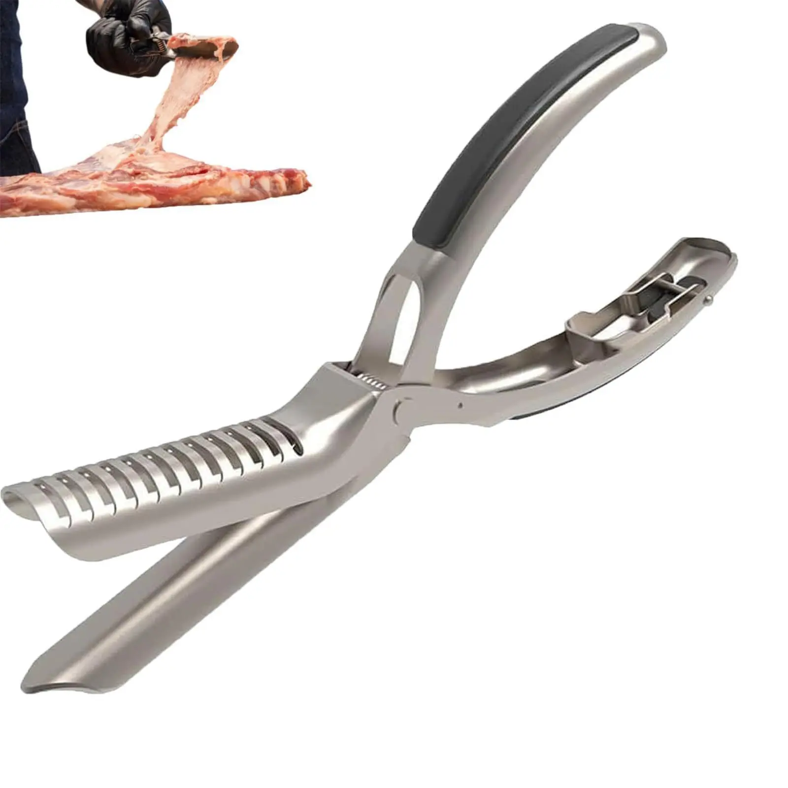 Stainless Steel Rib Membrane Removal Tool, Pig Ribs Skinning Knife, Ergonomic Handle, Durable Kitchen Tool, Kitchen BBQ Meat Trimming Clip, BBQ Kitchen Gadgets, Kitchen Utensils Tools