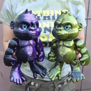 3D Printed Gorilla Statue Figurine, Collectible Figurines, Animal Design, Perfect for Halloween and Christmas Decor, Indoor Desktop Decoration, Ideal Gift Choice