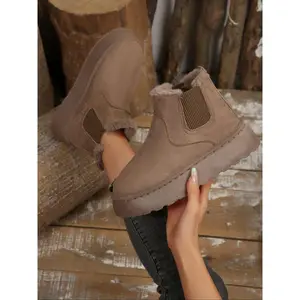 Women's Platform Snow Boots, Fleece Lined, Waterproof Warm Booties, Memory Foam Comfort, High Quality, Fall & Winter Casual Shoes