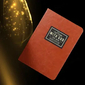 2026 One Minute with God Daily Devotional for Men, 365 Reflections to Strengthen Faith, Brown Faux Leather Edition，Self Improvement Journal，mens gifts