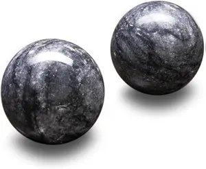 Home Wet Bar Perfect Sphere Whiskey Chilling Stones Set of 2 - Reusable Handmade Soapstone Rocks for Pure Flavor & Gift Ready Packaging 100% Soapstone Construction Freezeable Microwave Safe 1.8" Diameter