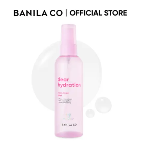 BANILA CO Dear Hydration Cool Down Mist | Glowy Hydrating Face Mist Spray for Dry & Dehydrated Skin | Instant Cooling Mist for Summer, Glow-boosting Makeup Fixing Spray