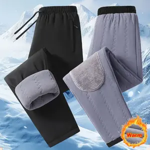 2-Pack Men’s Thick Fleece Joggers with Zipper Pockets & Drawstring Waistband – Heavyweight Winter Warm Sweatpants for Gym, Running, Workouts