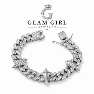 Cuban Bracelet for Men & Women, Hip Hop Jewelry, Iced Out Rapper Style, Multiple Sizes, Trendy Streetwear Accessory, Perfect Birthday & Anniversary Gift bracelet bracelet for men bracelets for women men accessories matching bracelets bracelet stack