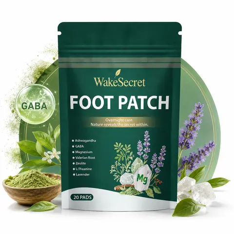 WakeSecret Natural Foot Detox Sheet Patch for Adults - Lavender, Ashwagandha, Magnesium, GABA, Valerian Root - Overnight Warming Care, Stress Relief, Sleep Aid, Soothing, Refreshing, Rebalancing - Beauty & Personal Hand & Foot Care