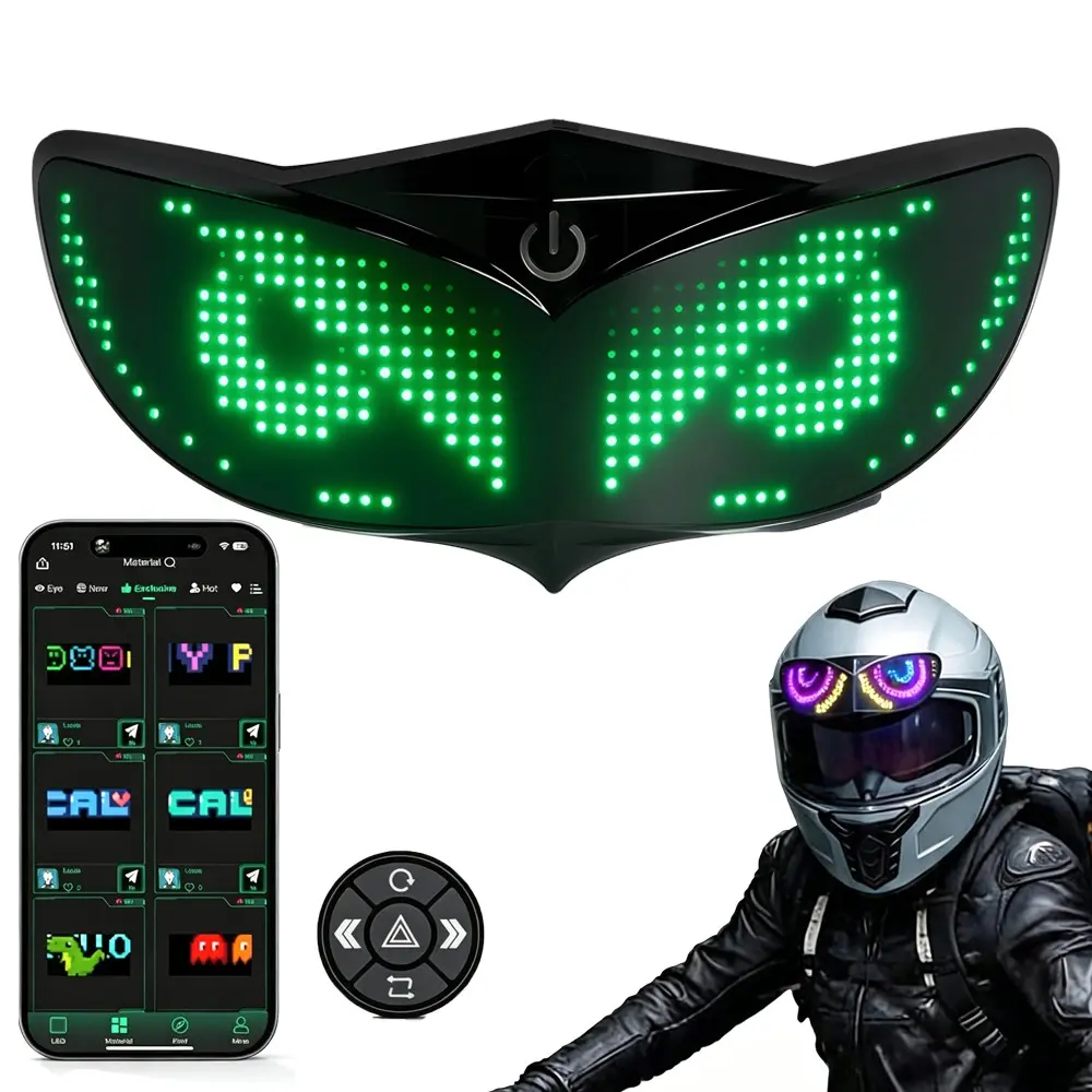 Motorcycle Bicycle Helmet LED Electronic Bright Decorative Demon Eye Warning Light, Cycling Light, Night Riding Flashing Lights Eye Shape Safety Lamp,  USB Rechargeable Helmet Decor Light for Outdoor Night Travel Helmet Compatible