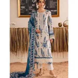 Gardenia by Nurèh-Beautiful Embroidered lawn Designer Outfits with Embroidered chiffon dupatta
